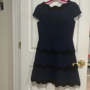 Sail to Sable Navy Size 4 Wavy Dress